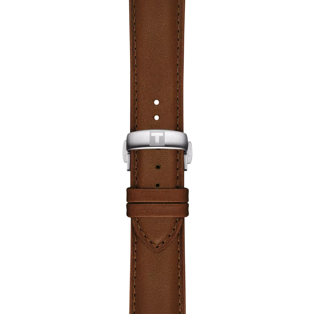 Strap zoom of the watch Tissot Chemin des Tourelles 42mm, reference T139.407.16.041.00