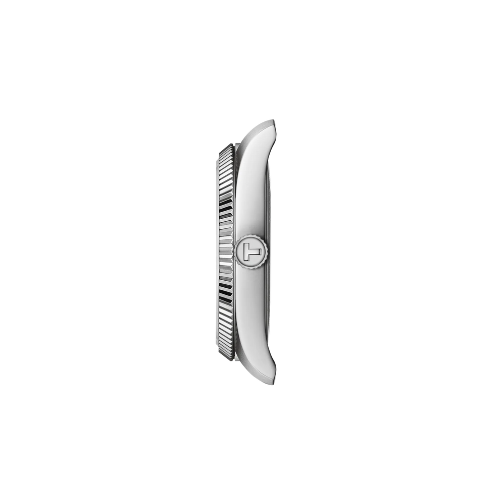 Profile view of the watch case Tissot Ballade 34mm, reference T156.210.11.041.00