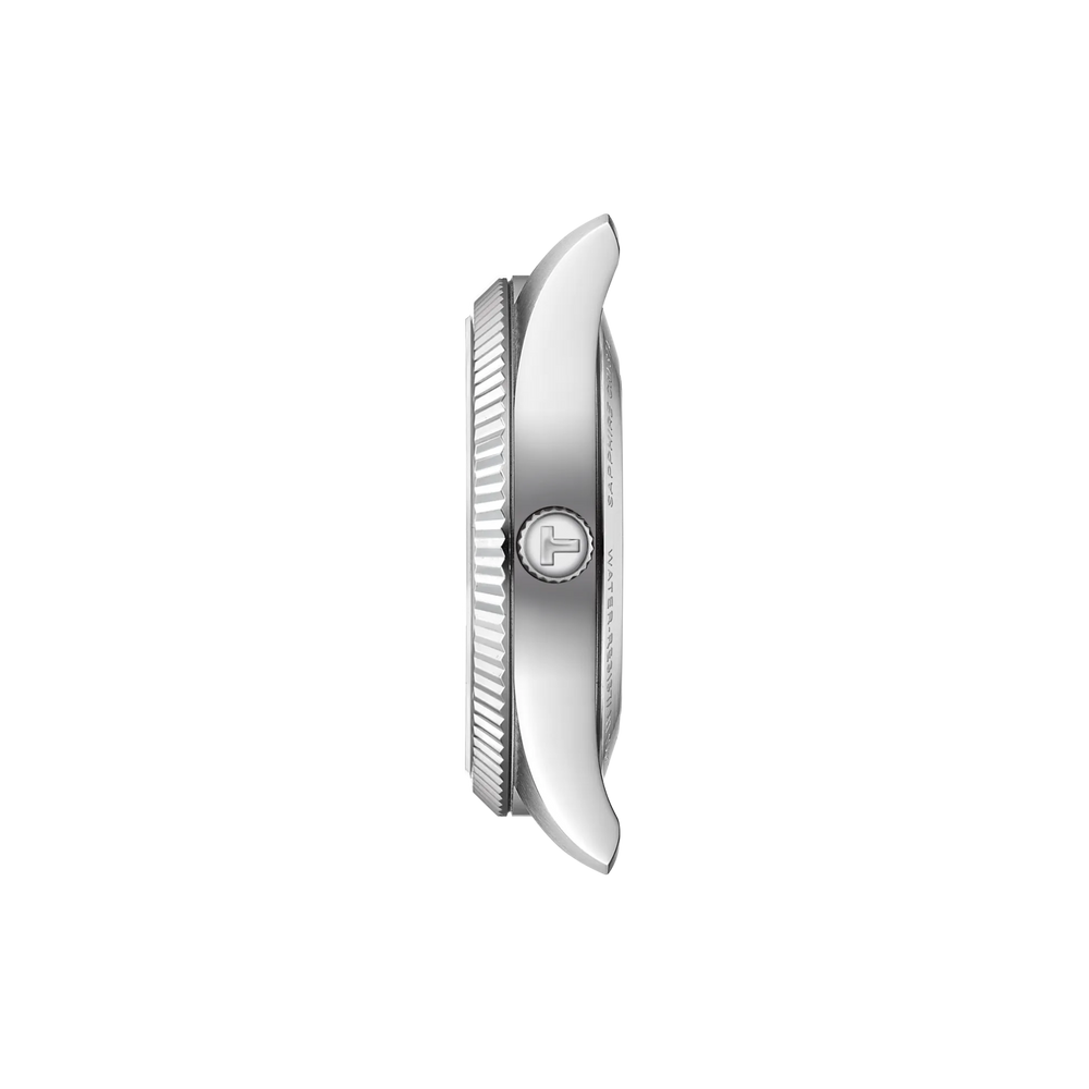 Profile view of the watch case Tissot Ballade 39mm, reference T156.408.11.033.00