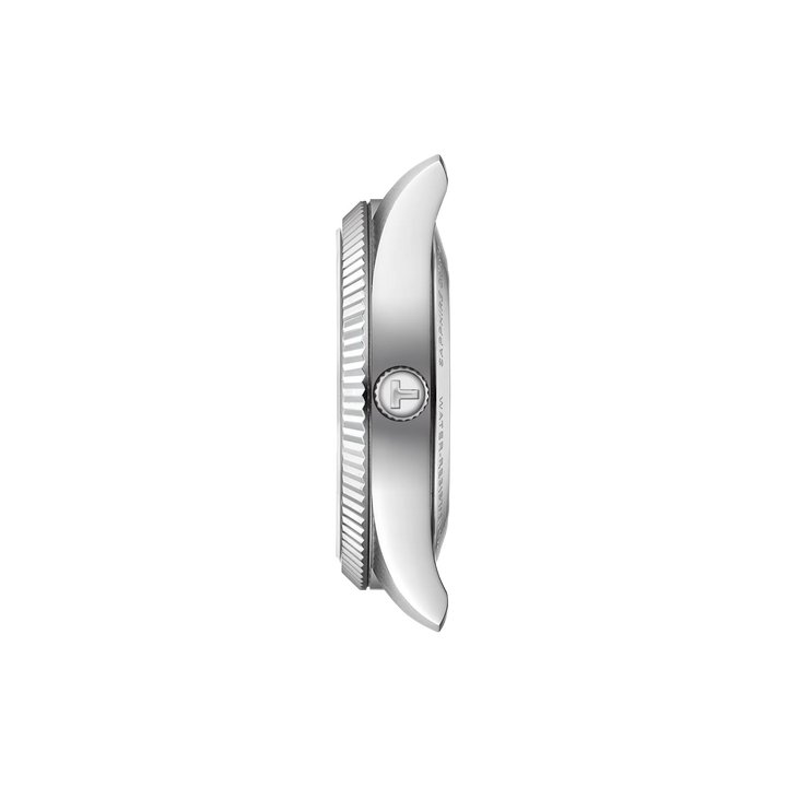 Profile view of the watch case Tissot Ballade 39mm, reference T156.408.11.033.00