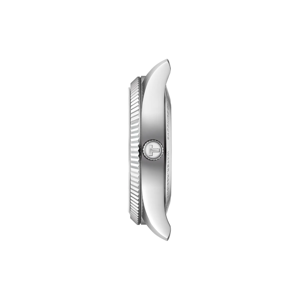 Profile view of the watch case Tissot Ballade 39mm, reference T156.408.11.093.00