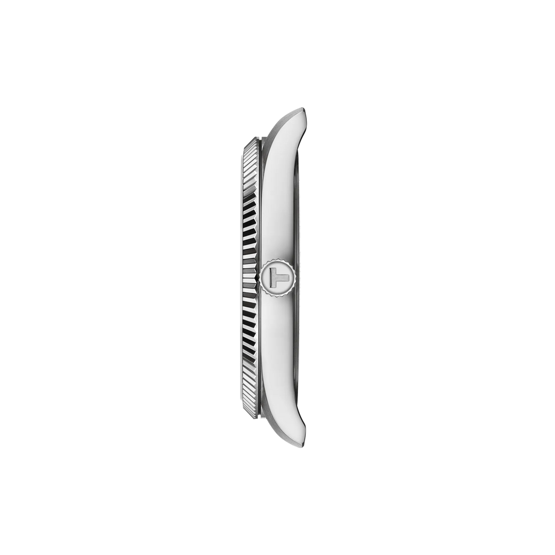 Profile view of the watch case Tissot Ballade 40mm, reference T156.410.11.351.00