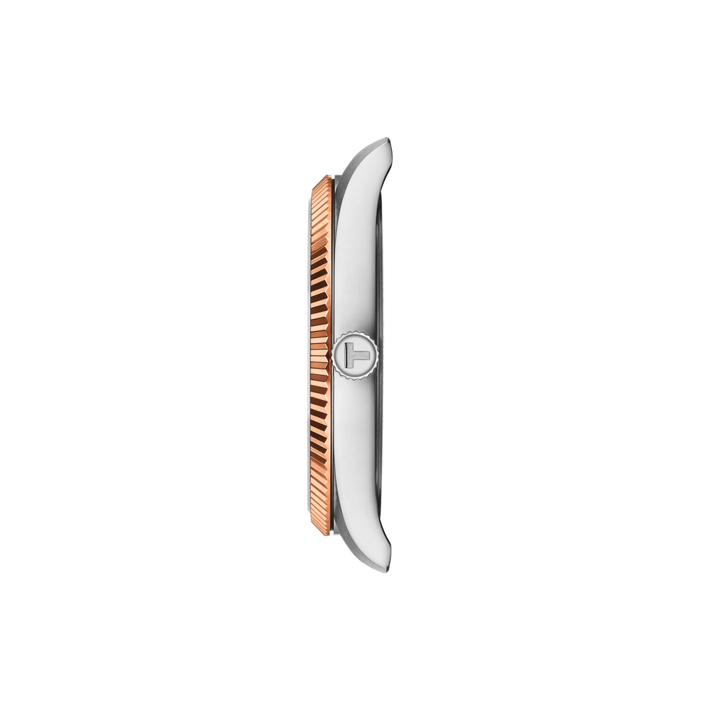 Profile view of the watch case Tissot Ballade 40mm, reference T156.410.22.291.01