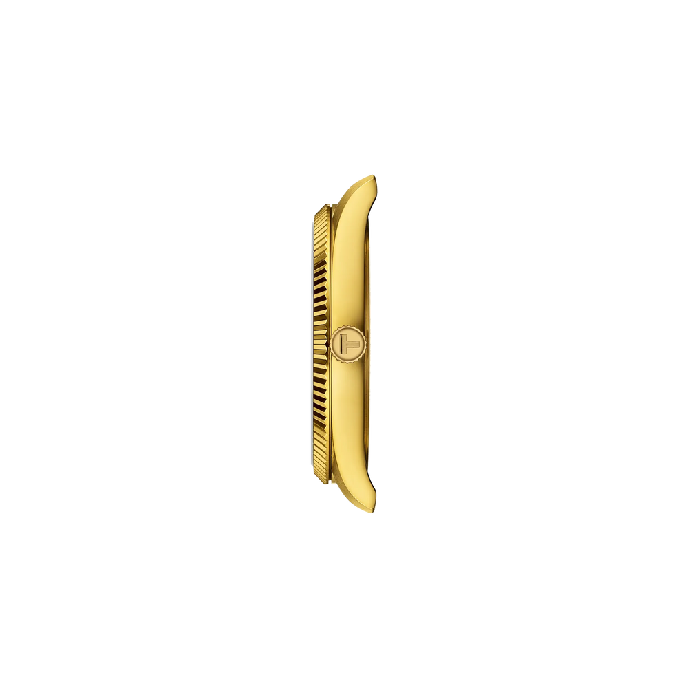 Profile view of the watch case Tissot Ballade 40mm, reference T156.410.33.051.00