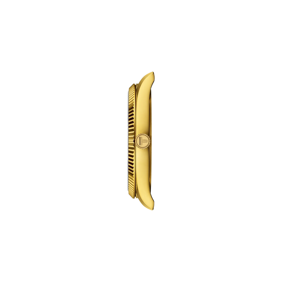 Profile view of the watch case Tissot Ballade 40mm, reference T156.410.33.051.00