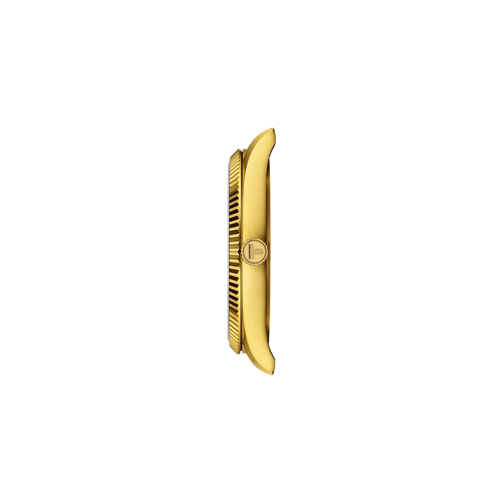 Profile view of the watch case Tissot Ballade 40mm, reference T156.410.33.051.00