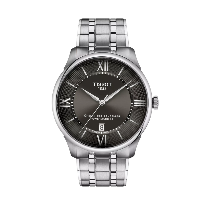 Tissot Chemin Des Tourelles 42mm Automatic Gunmetal Dial Watch T139.407.11.068.00 – front view