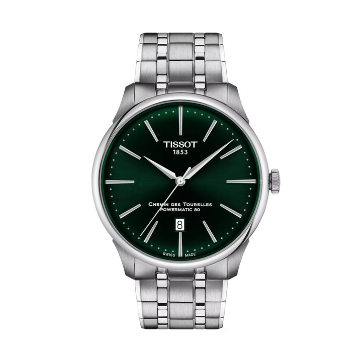 Tissot Chemin des Tourelles 42mm Automatic Green Dial Watch T139.407.11.091.00 – front view