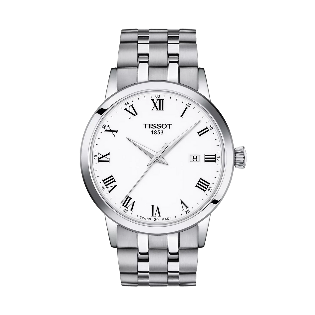 Tissot Classic Dream 42mm Quartz White Dial Watch T129.410.11.013.00 – front view