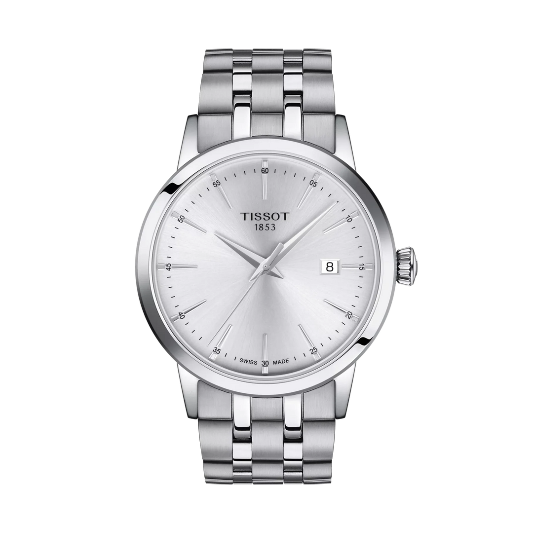 Tissot Classic Dream 42mm Quartz Silver Dial Watch T129.410.11.031.00 – front view