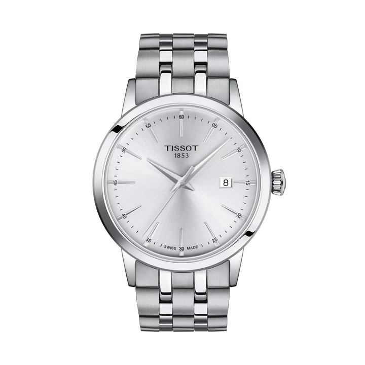Tissot Classic Dream 42mm Quartz Silver Dial Watch T129.410.11.031.00 – front view