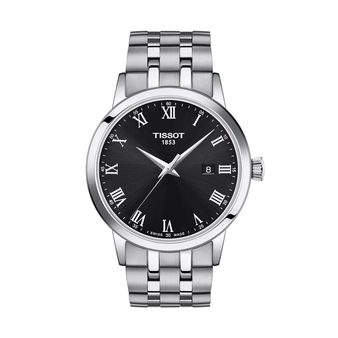 Tissot Classic Dream 42mm Quartz Black Dial Watch T129.410.11.053.00 – front view