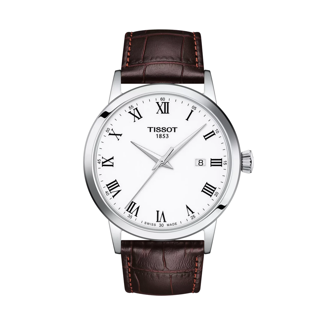 Tissot Classic Dream 42mm Quartz White Dial Watch T129.410.16.013.00 – front view