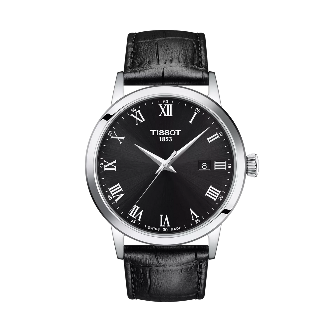 Tissot Classic Dream 42mm Quartz Black Dial Watch T129.410.16.053.00 – front view
