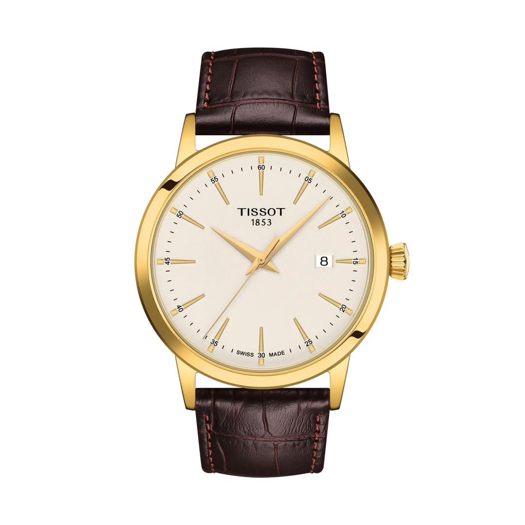 Tissot Classic Dream 42mm Quartz Ivory Dial Watch T129.410.36.261.00 – front view
