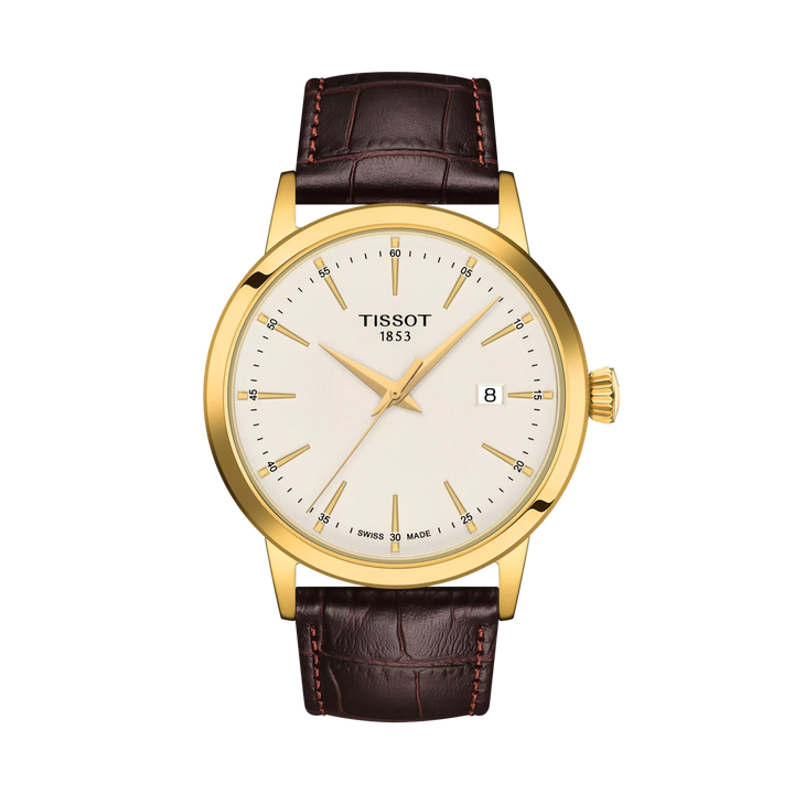 Tissot Classic Dream 42mm Quartz Ivory Dial Watch T129.410.36.261.00 – front view
