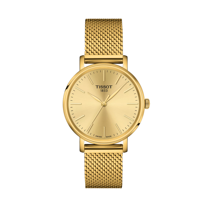 Tissot Everytime 34mm Quartz Champagne Dial Watch T143.210.33.021.00 – front view