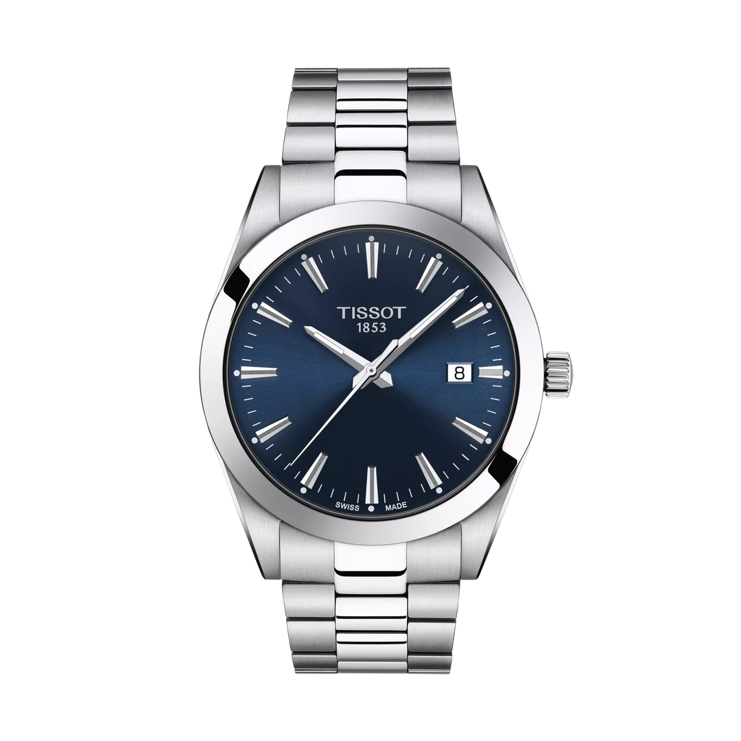 Tissot Gentleman 40mm Quartz Blue Dial Watch T127.410.11.041.00 – front view