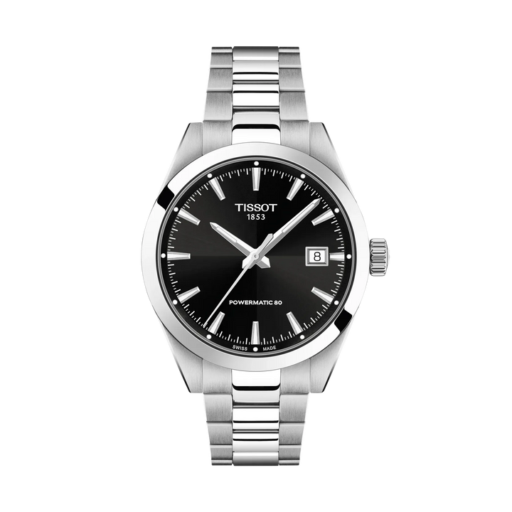 Tissot Gentleman 38mm Automatic Black Dial Watch T165.807.11.051.00 – front view