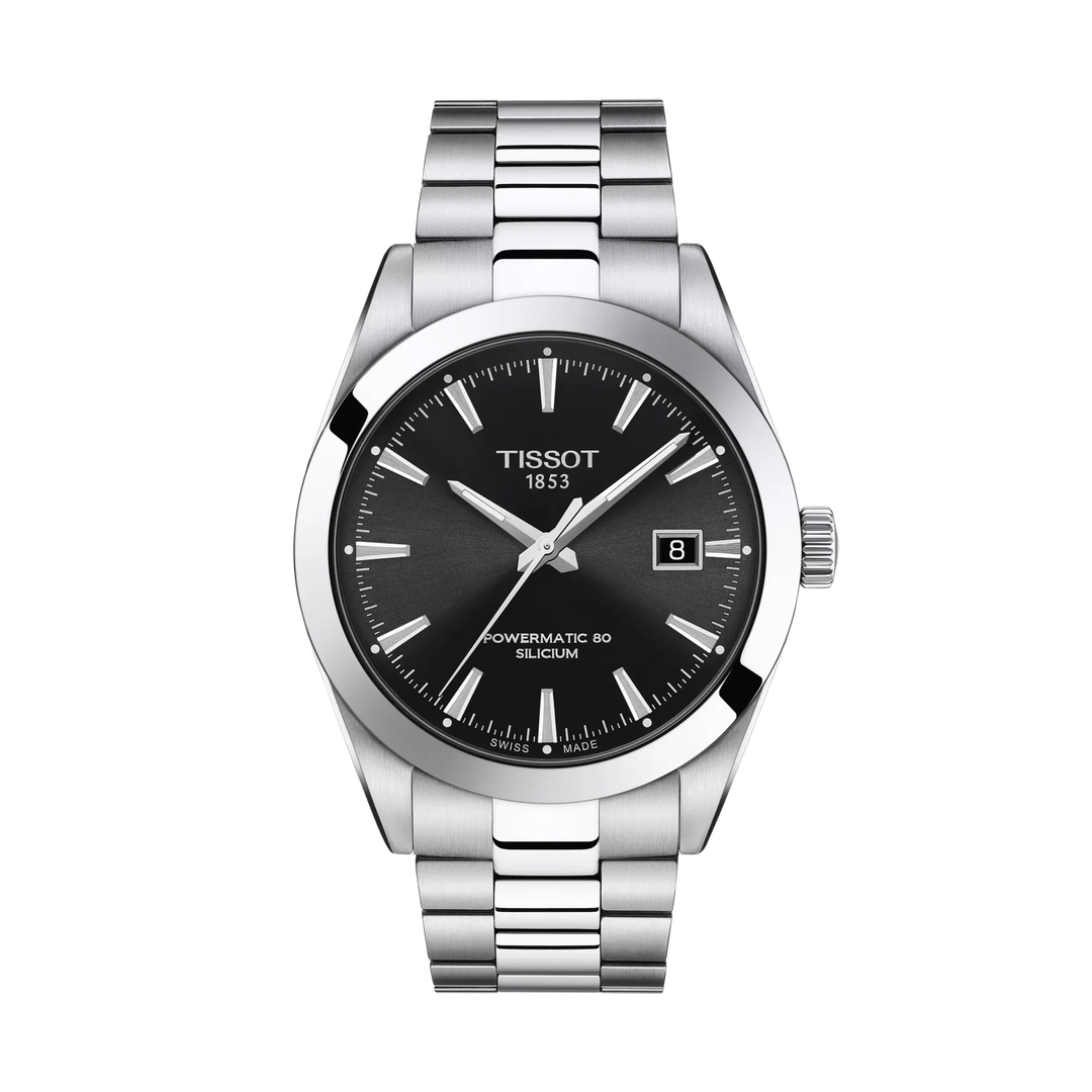 Tissot Gentleman 40mm Automatic Black Dial Watch T127.407.11.051.00 – front view