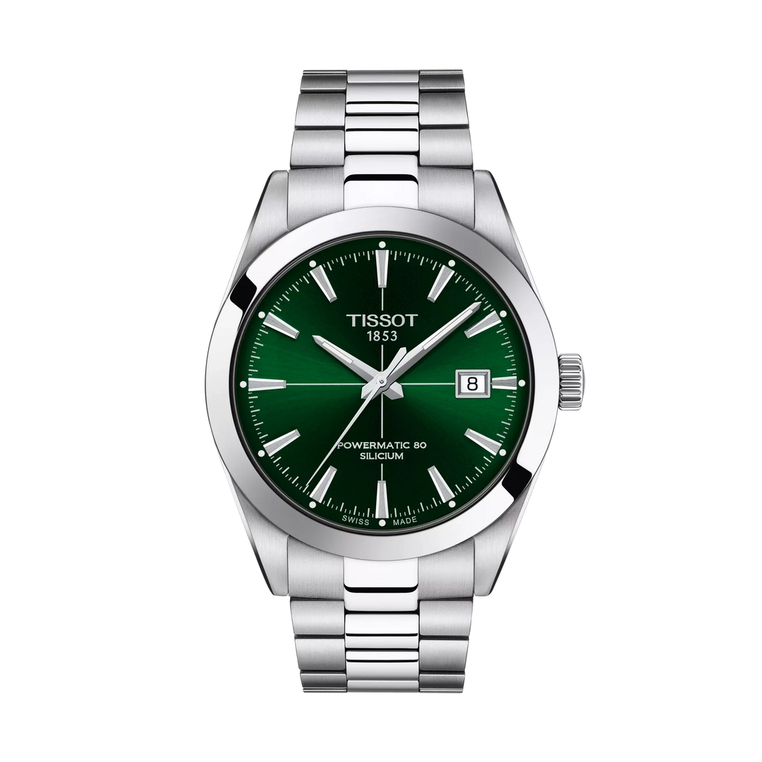Tissot Gentleman 40mm Automatic Green Dial Watch T127.407.11.091.01 – front view