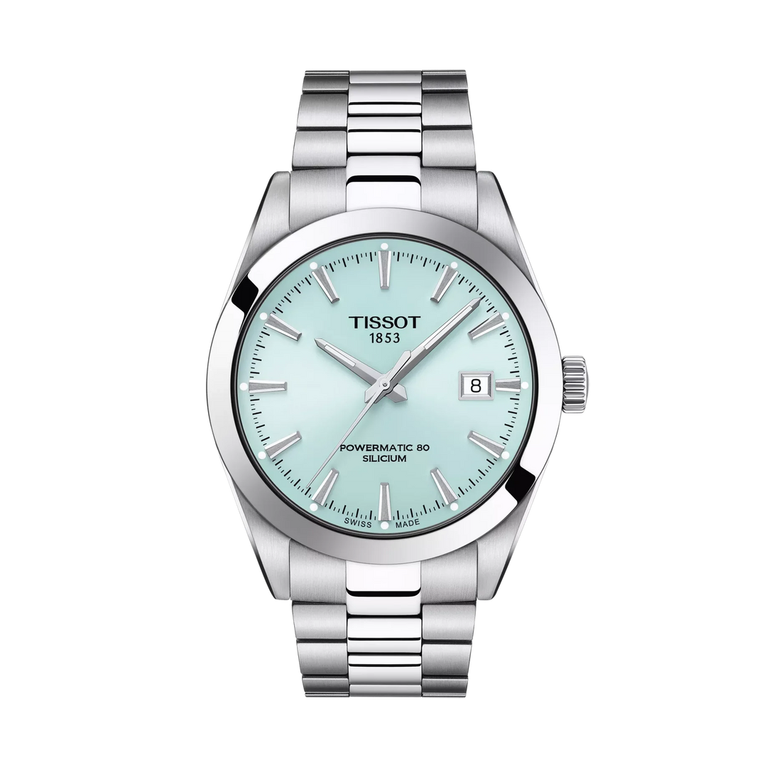 Tissot Gentleman 40mm Automatic Ice Blue Dial Watch T127.407.11.351.00 – front view