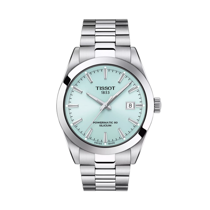 Tissot Gentleman 40mm Automatic Ice Blue Dial Watch T127.407.11.351.00 – front view