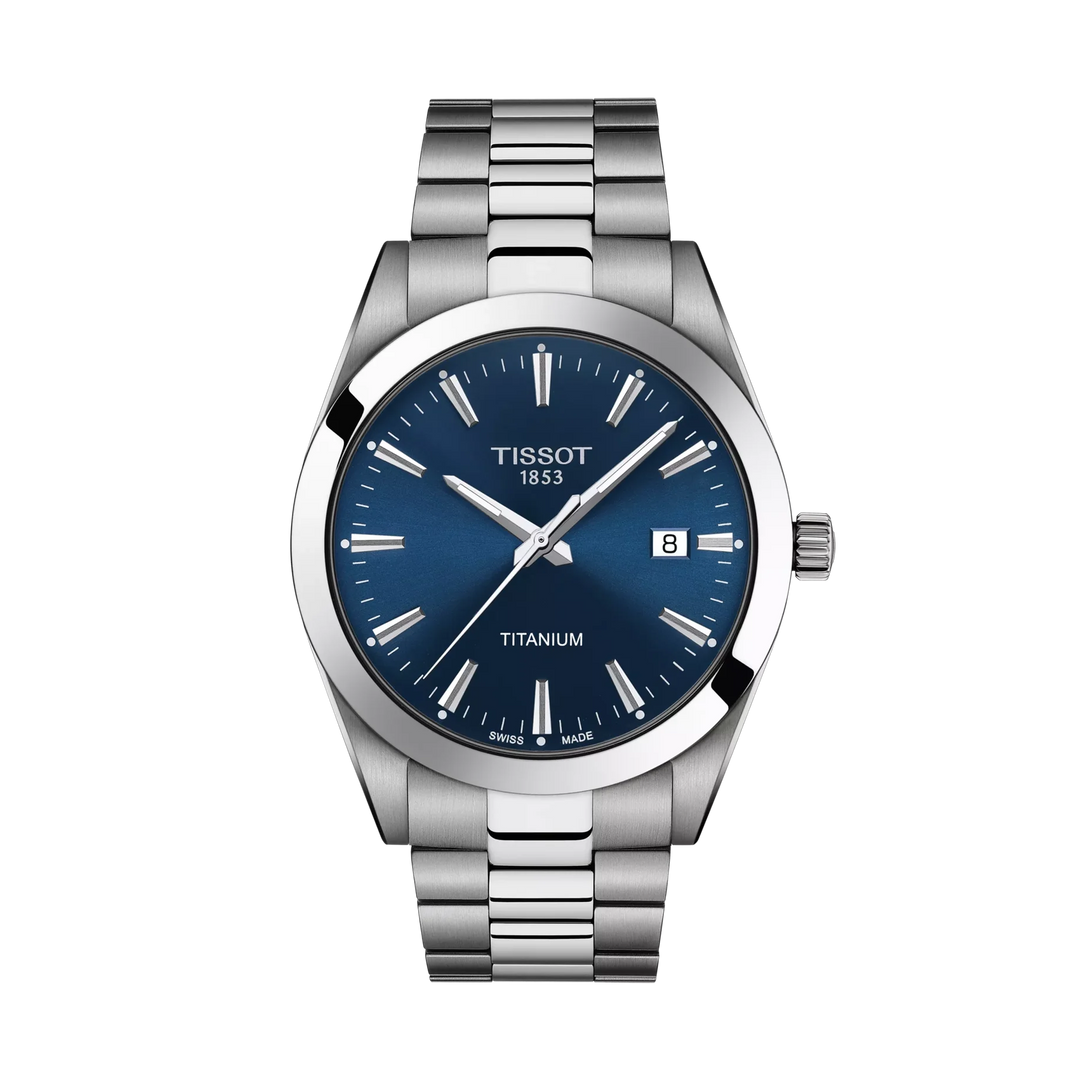 Tissot Gentleman 40mm Quartz Blue Dial Watch T127.410.44.041.00 – front view