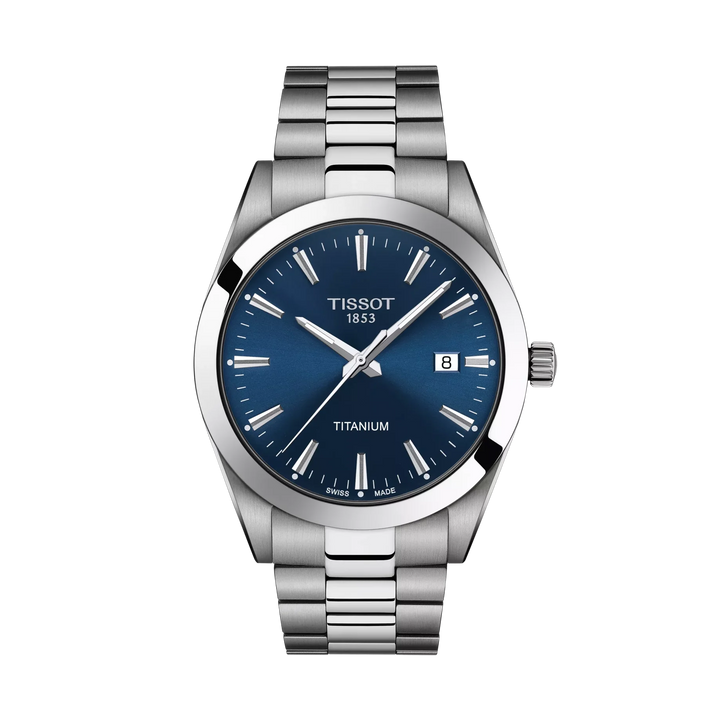 Tissot Gentleman 40mm Quartz Blue Dial Watch T127.410.44.041.00 – front view