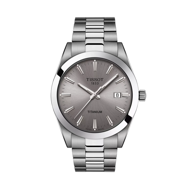 Tissot Gentleman 40mm Quartz Grey Dial Watch T127.410.44.081.00 – front view