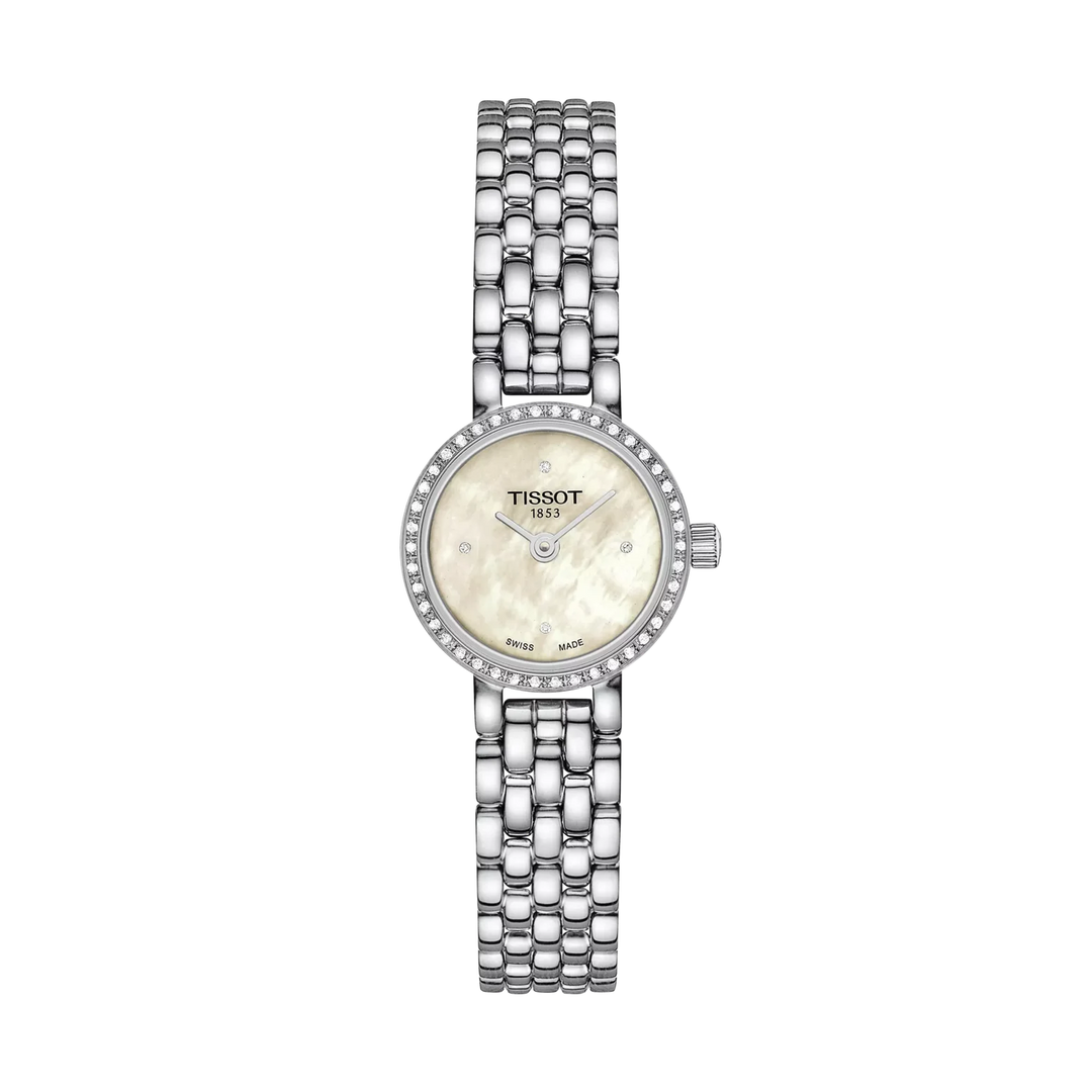 Tissot Lovely Round 19.5mm Quartz White Mother-Of-Pearl Dial Watch T140.009.61.116.00 – front view