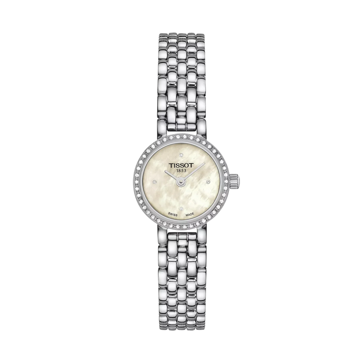 Tissot Lovely Round 19.5mm Quartz White Mother-Of-Pearl Dial Watch T140.009.61.116.00 – front view