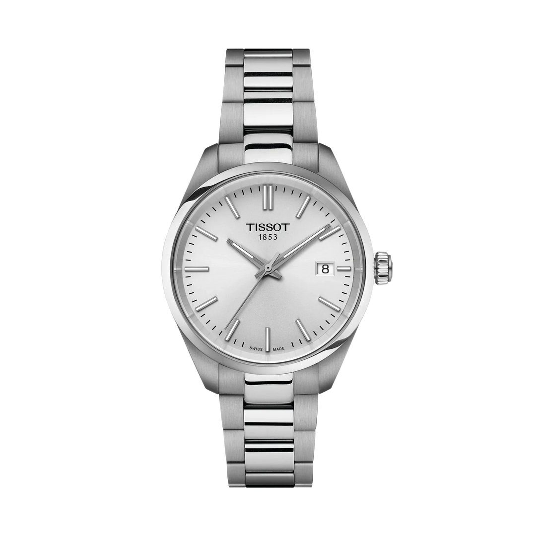 Tissot PR 100 34mm Quartz Silver Dial Watch T150.210.11.031.00 – front view