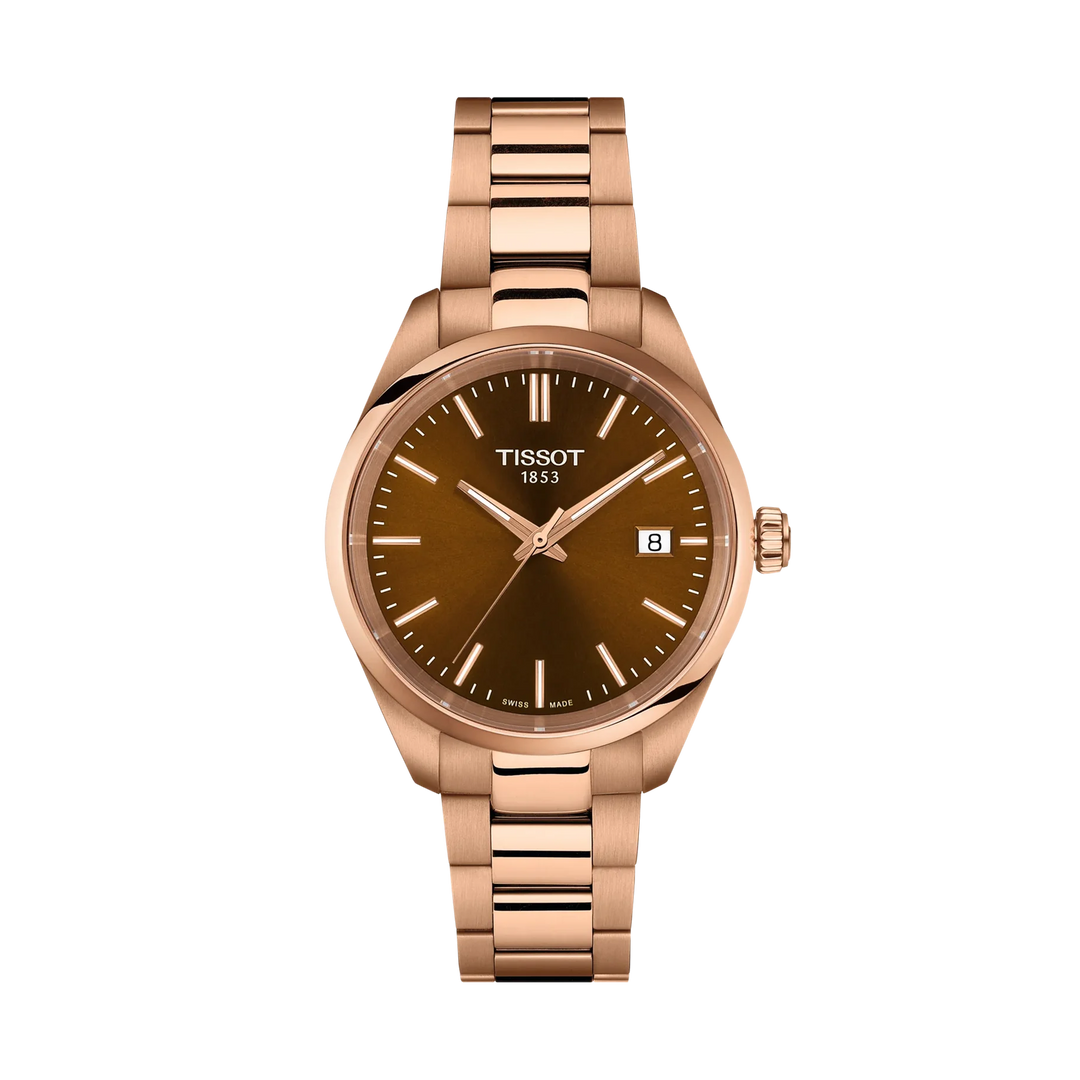 Tissot PR 100 34mm Quartz Brown Dial Watch T150.210.33.291.00 – front view