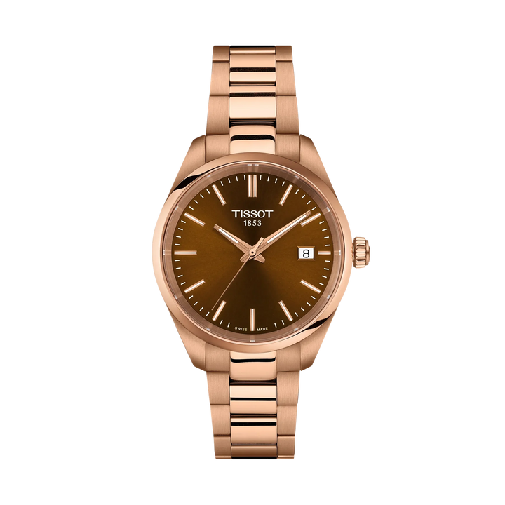 Tissot PR 100 34mm Quartz Brown Dial Watch T150.210.33.291.00 – front view