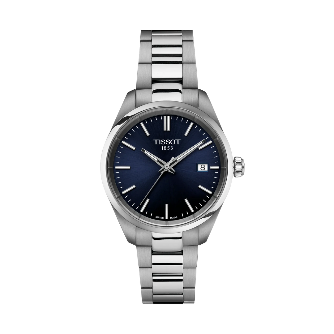 Tissot PR 100 34mm Quartz Blue Dial Watch T150.210.11.041.00 – front view