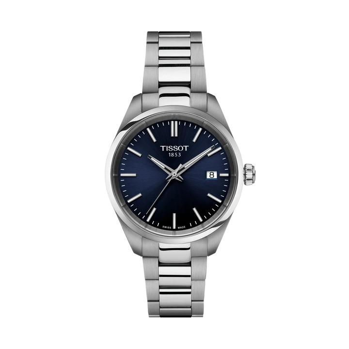 Tissot PR 100 34mm Quartz Blue Dial Watch T150.210.11.041.00 – front view