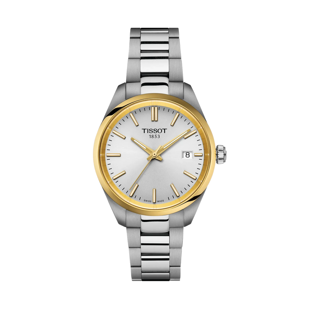 Tissot PR 100 34mm Quartz Silver Dial Watch T150.210.21.031.00 – front view
