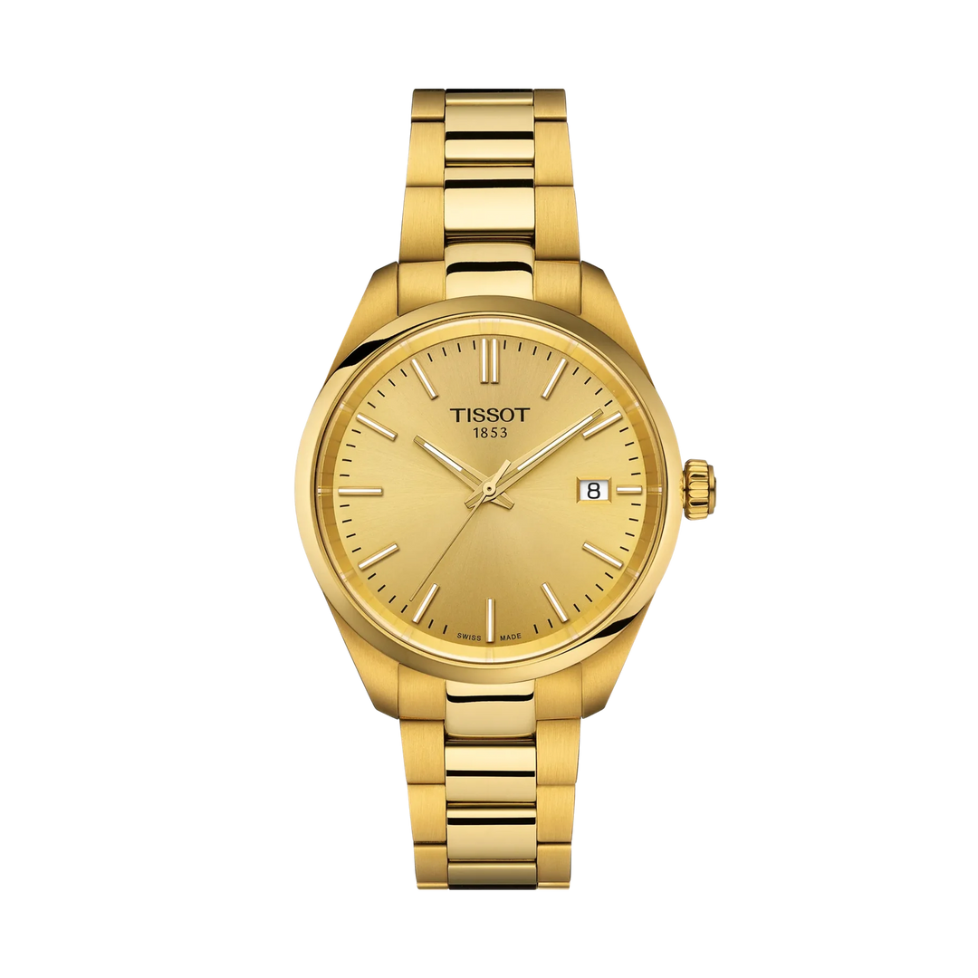 Tissot PR 100 34mm Quartz Champagne Dial Watch T150.210.33.021.00 – front view
