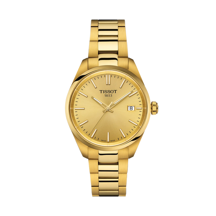 Tissot PR 100 34mm Quartz Champagne Dial Watch T150.210.33.021.00 – front view