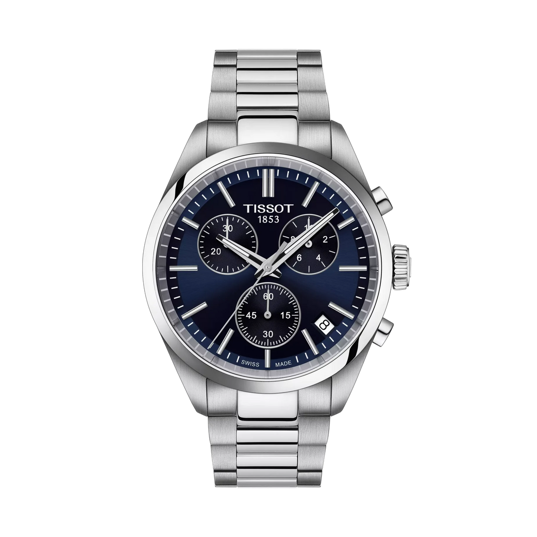 Tissot PR 100 40mm Quartz Blue Dial Watch T150.417.11.041.00 – front view