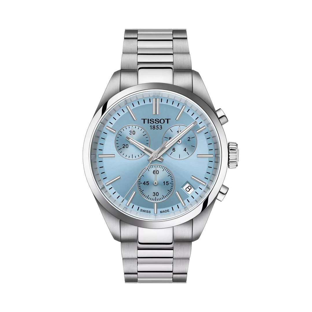Tissot PR 100 40mm Quartz Ice Blue Dial Watch T150.417.11.351.00 – front view
