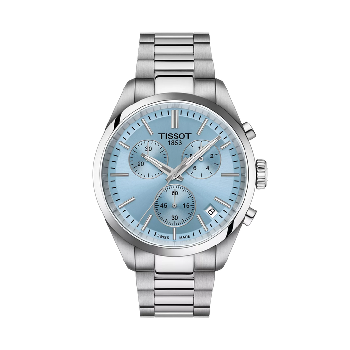 Tissot PR 100 40mm Quartz Ice Blue Dial Watch T150.417.11.351.00 – front view