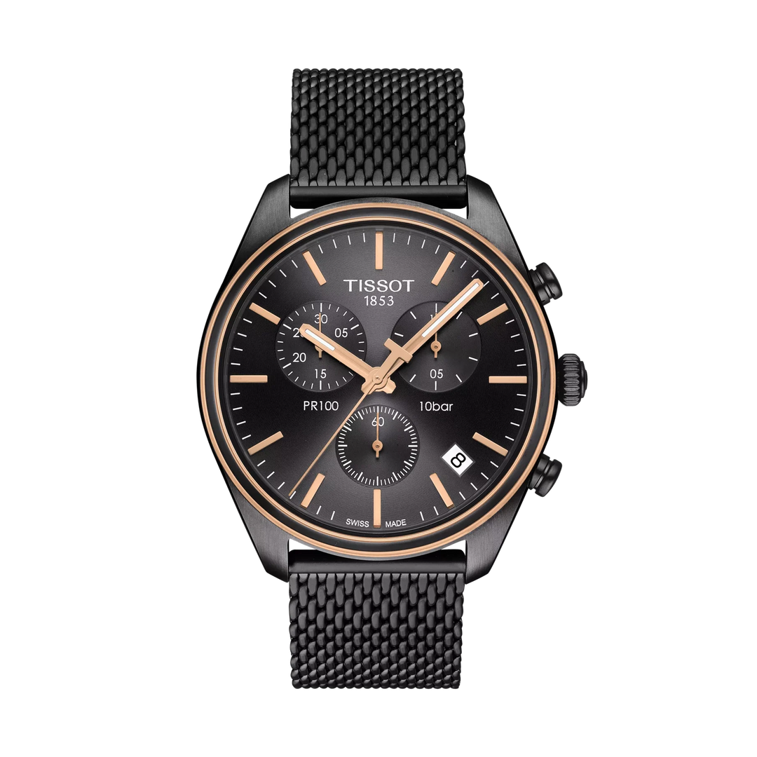 Tissot PR 100 41mm Quartz Anthracite Dial Watch T101.417.23.061.00 – front view
