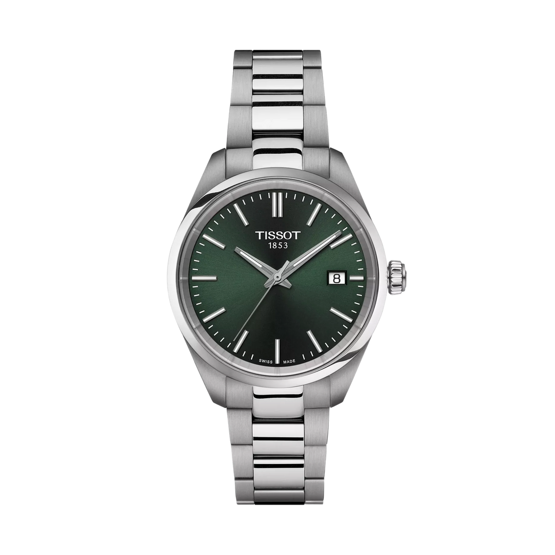Tissot PR 100 34mm Quartz Green Dial Watch T150.210.11.091.00 – front view