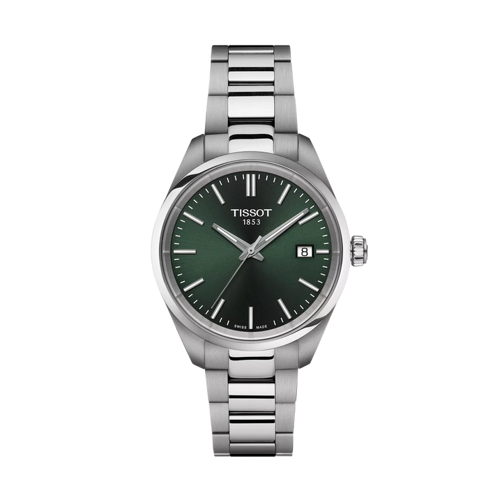 Tissot PR 100 34mm Quartz Green Dial Watch T150.210.11.091.00 – front view