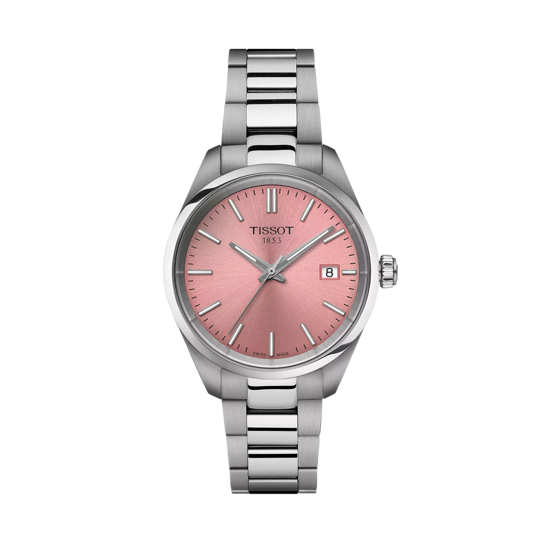 Tissot PR 100 34mm Quartz Pink Dial Watch T150.210.11.331.00 – front view