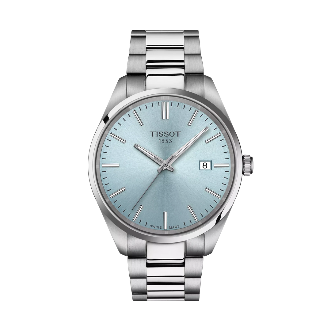 Tissot PR 100 40mm Quartz Ice Blue Dial Watch T150.410.11.351.00 – front view