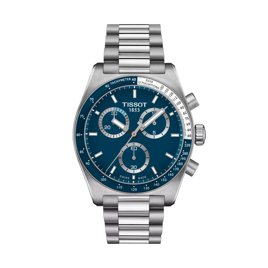 Tissot PR516 40mm Quartz Blue Dial Watch T149.417.11.041.00 – front view
