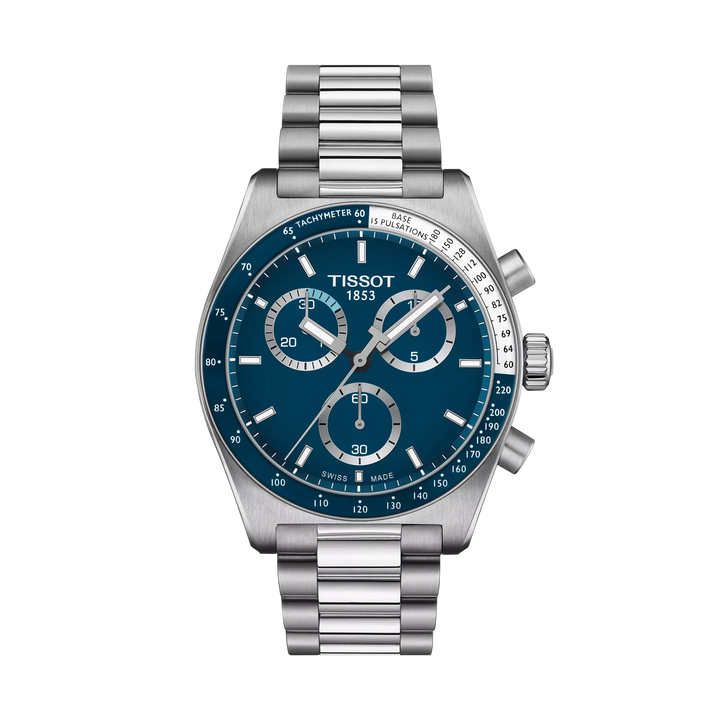 Tissot PR516 40mm Quartz Blue Dial Watch T149.417.11.041.00 – front view